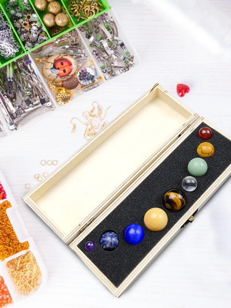 Nine Planets Solar System Natural Gemstone