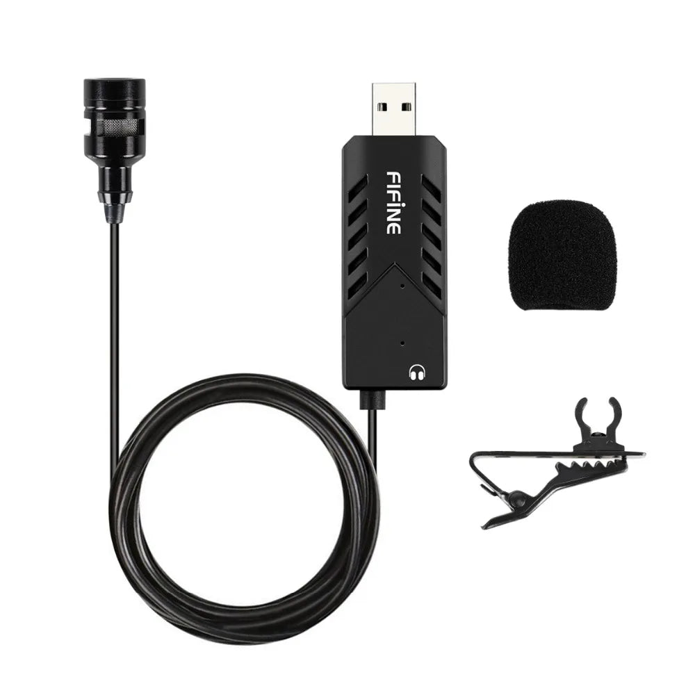 Microphone With USB for PC and Mac Clip-on