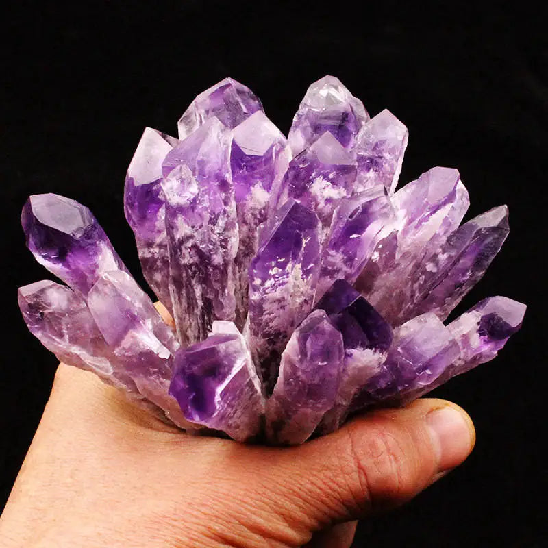 20g Natural Brazilian Amethyst Quartz Geode Druzy Crystal Cluster Backbone Scepter Mineral Gemstone Specimen Healing Reiki Decor